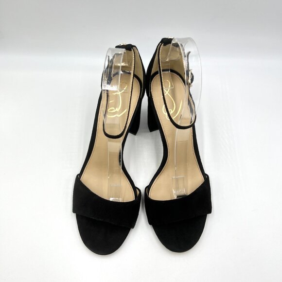 Sam Edelman Womens Size 9 Robyn Black Suede Leather Heels‎ Sandals Shoes - Picture 3 of 14